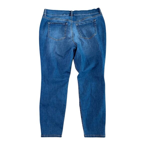 Terra & Sky Skinny Jeans Womens 16W Petite Medium Wash High Rise Stretch Denim - Picture 9 of 10